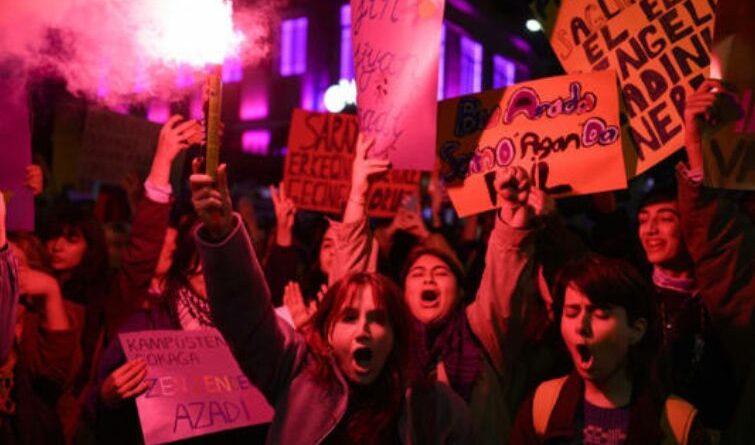 Turkey - Thousands Rally in Turkey Against Violence Towards Women