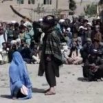 The video footage, which was widely shared on social media, appears to show dozens of Taliban fighters surrounding a woman and lashing her. The Herat