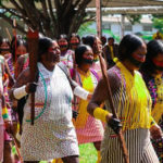 Indigenous women march during last year's Free Land Camp event [File: Mia Alberti/Al Jazeera]