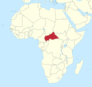 Central African Republic (red color)