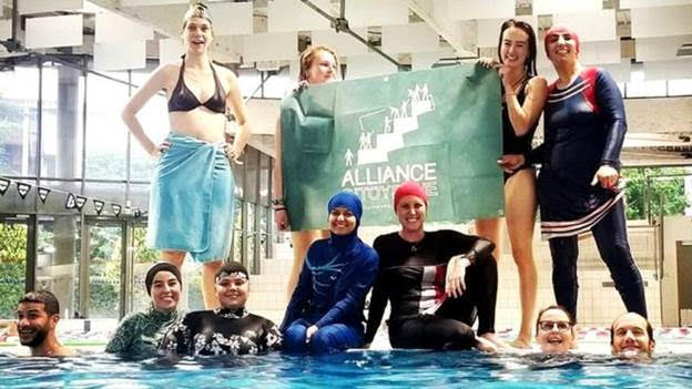 "Operation burkini" was launched by a group of Muslim and non-Muslim women in Grenoble. Photo: Citizen Alliance of Grenoble