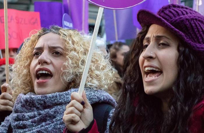 The International Women’s Day 2020 March in Istanbul – Banned by the Government – Photo: Middle East Eye-Laura Neumnann