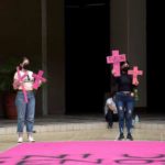 Activists demonstrate against domestic violence and femicides in the city of Culiacan, Sinaloa state, Mexico, in September. Photograph: Juan Carlos Cruz/EPA