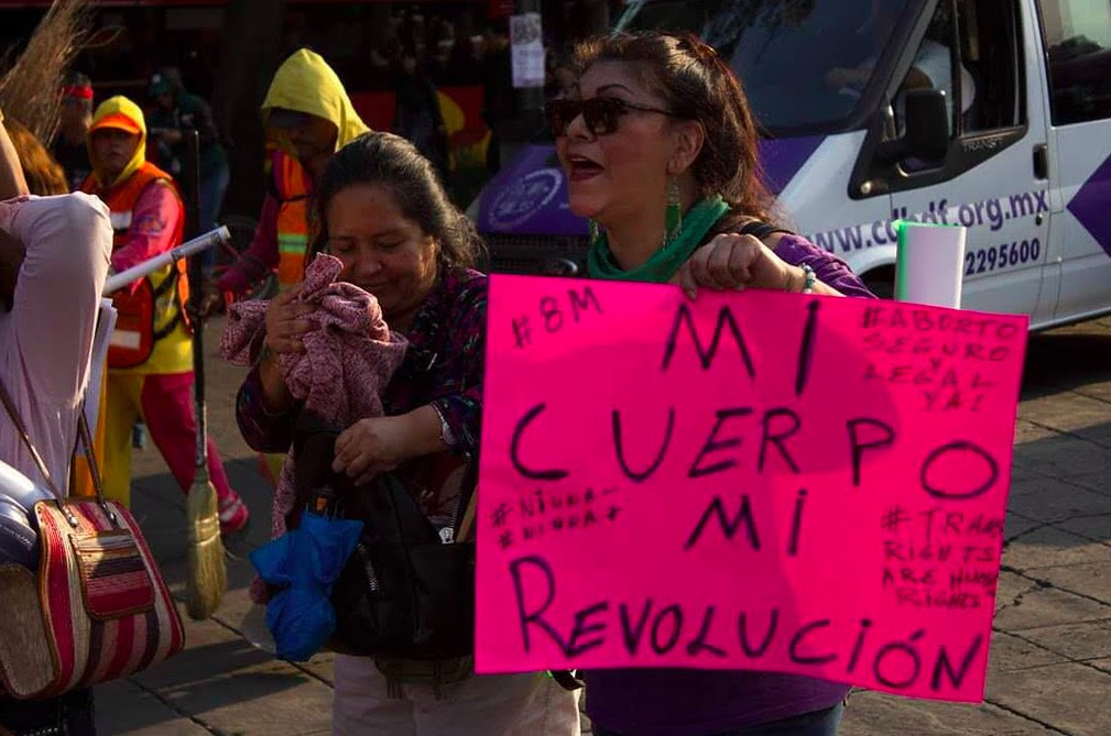 A demonstrator in a protest in Mexico City carries a poster that says, “My body my revolution.” The country is hosting a UN-organized Generation Equality Forum this week that is meant to speed up the rights agenda formulated by the Beijing women’s conference 26 years ago. But Mexico has severe problems protecting the lives of women in its own country. CREATIVE COMMONS
