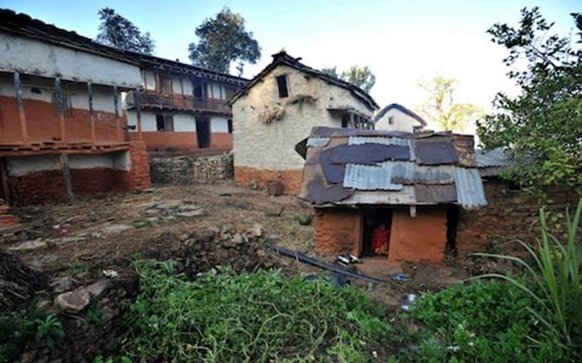 Women in rural Nepal are commonly banished to derelict huts while menstruating, in a practice known as chhaupadi CREDIT: PRAKASH MATHEMA/AFP