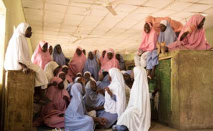 Photo: Chika Oduah/VOA - The Dapchi students went back to school after they were kidnapped (file photo).