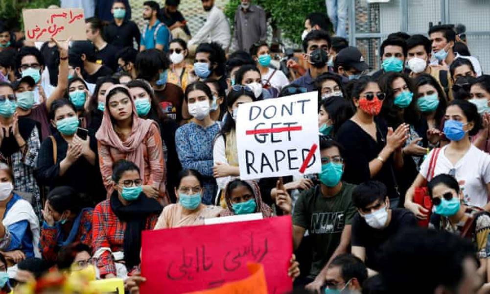 A gang-rape in Pakistan in September prompted outcry, fueled by police blaming the victim. Photograph: Akhtar Soomro/Reuters