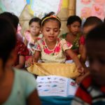 Rohingya refugee children attend a class to learn Burmese language at a refugee camp in Cox's Bazar, Bangladesh, April 9, 2019. REUTERS/Mohammad Ponir Hossain