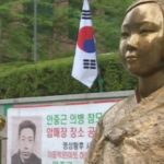 A statue of a South Korean woman symbolises those who were subjected to sexual slavery by Japan.(ABC)