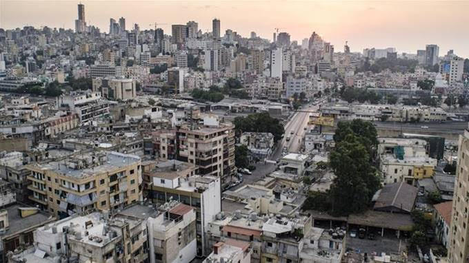 A view over Beirut from the Bourj Hammoud neighbourhood, an area used by women forced into prostitution and the pimps and traffickers who control them [Daniela Sala/Al Jazeera]