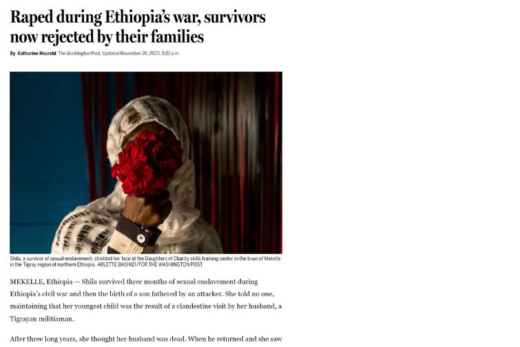 Ethiopia - Raped During the Civil War, Survivors Now Rejected by Families